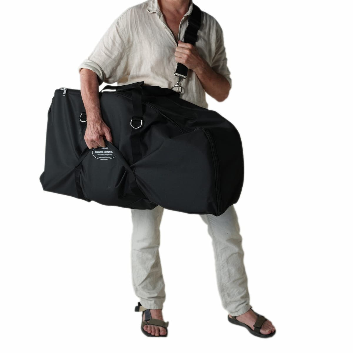 Housse De Transport Pour Oreiller De Voyage - Compresse L'oreiller, S'accroche Aux Bagages, Maille Noire