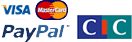 Logo: VISA, MasterCard, PayPal, CIC
