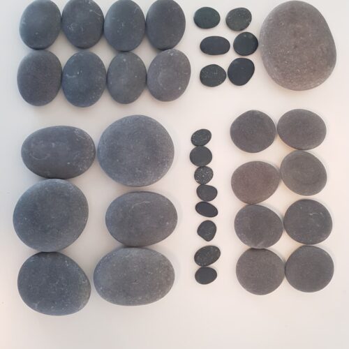 Set de 37 pierres chaudes du Pérou