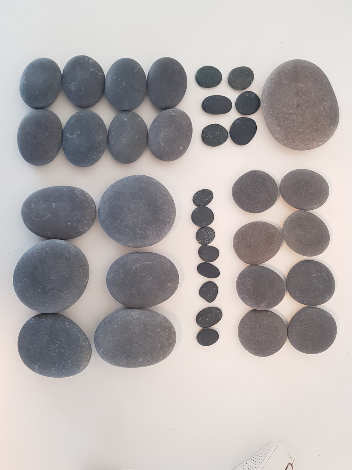 Set de 37 pierres chaudes du Pérou